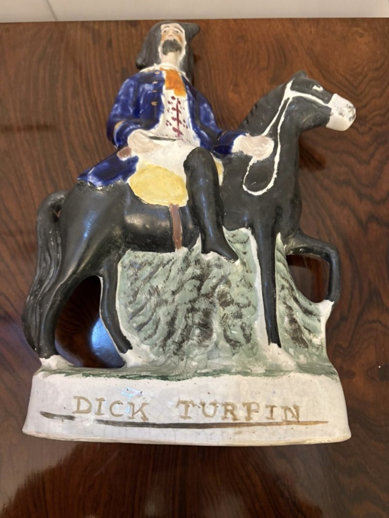 Antique Staffordshire Figure of Dick Turpin on Horseback - Image 10